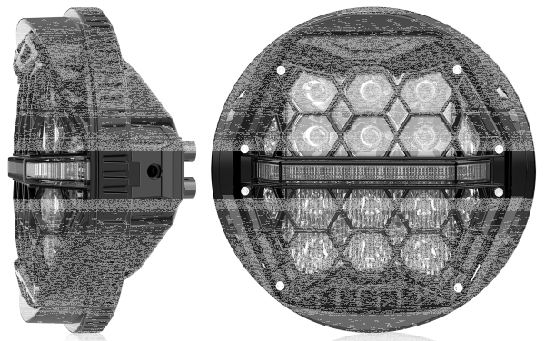 Honeycomb 5.75" Headlight Amber (FR)