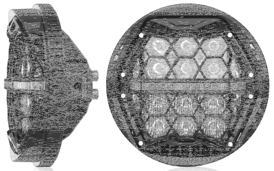 Honeycomb 5.75" Headlight Amber (FR)