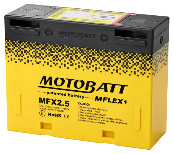 UN-3480 Motobatt MFLEX+ 2.5Ah 200CA, compreso il deposito...