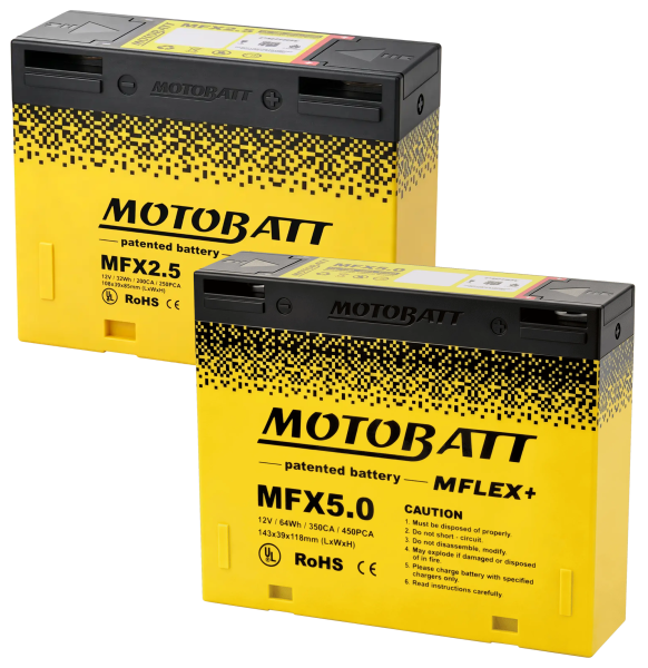 UN-3480 Motobatt MFLEX+ 2.5Ah 200CA, compreso il deposito...