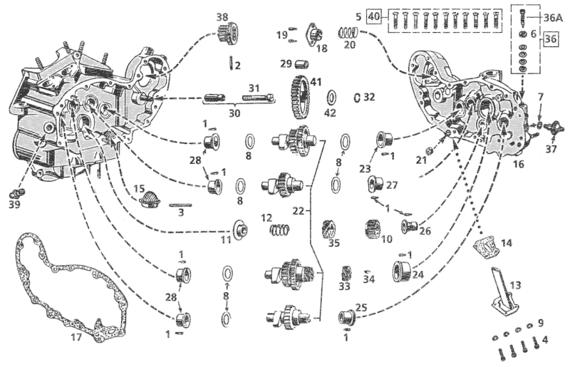 Bushing idling gear (OEM gears) (ES)