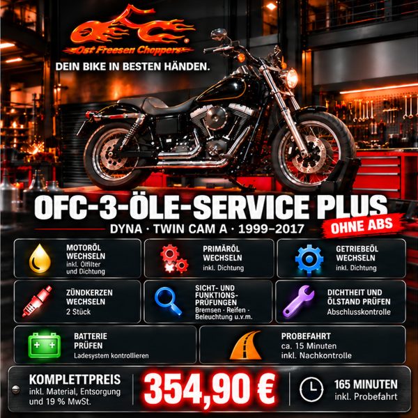 OFC-3-Öle-Service Plus ohne ABS, Twin Cam A, 1999-2017