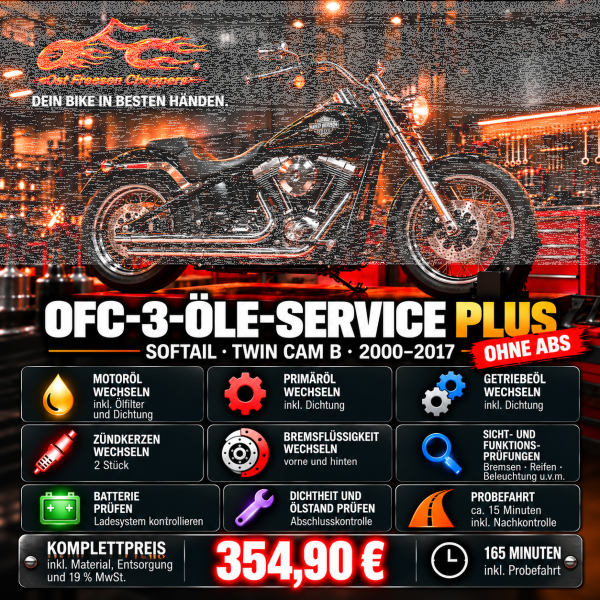 OFC-3-Öle-Service Plus ohne ABS, Softail Twin Cam B,...
