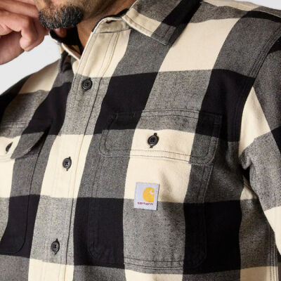 Carhartt Plaid flannel shirt oat milk Size 2XL